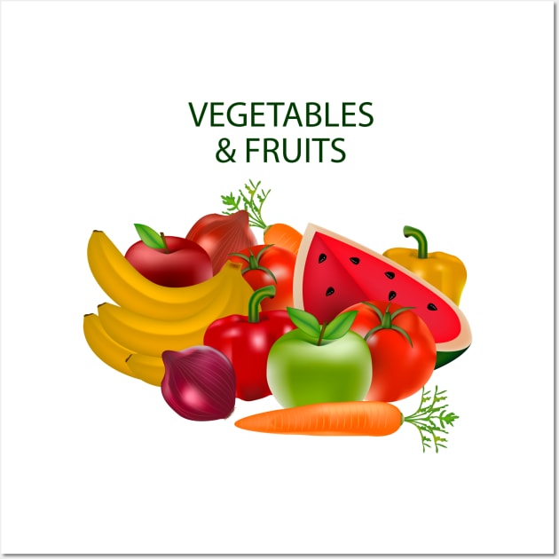 Vegetables & Fruits Wall Art by Mako Design 